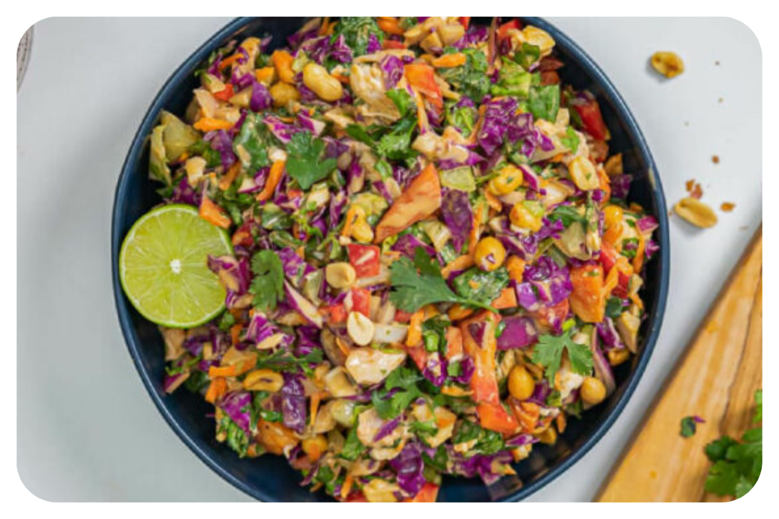 Ensalada de coco y cacahuate